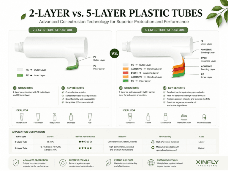Comparing 2-layer and 5-layer plastic tubes for packaging needs 1 2-layer vs. 5-layer plastic tubes
