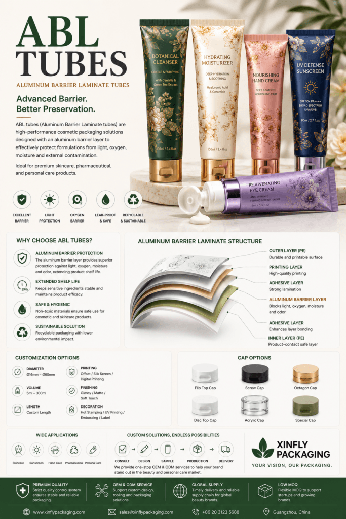 Comparing EVOH ABL and PBL Tubes for Sunscreen Protection 3 ABL tubes