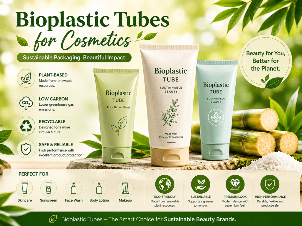 Sugarcane Plastic Tubes: Sustainable Cosmetic Packaging Solutions for Beauty Brands 3 Bioplastic Tubes for Cosmetics