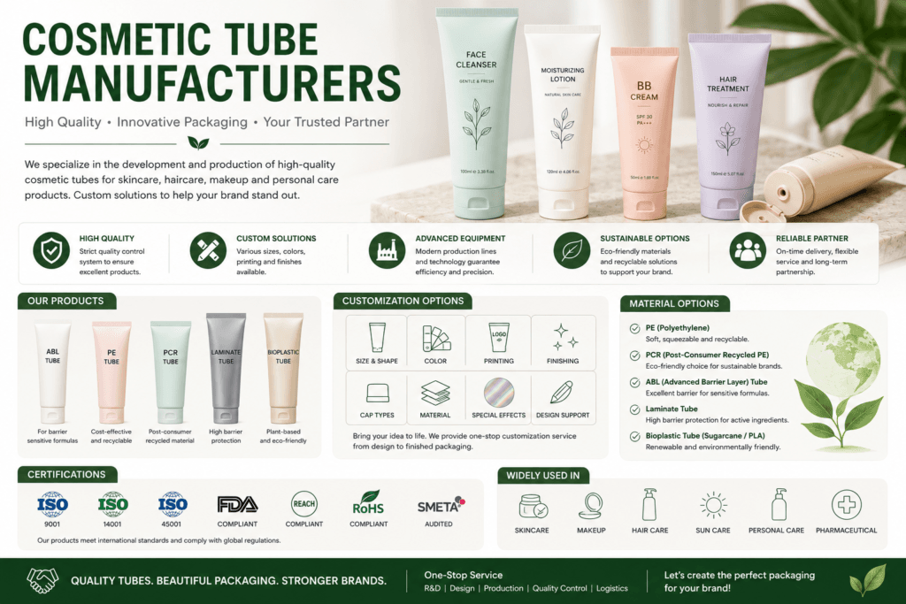 2026 Top Cosmetic Tube Manufacturers in China 1 Cosmetic Tube Manufacturers