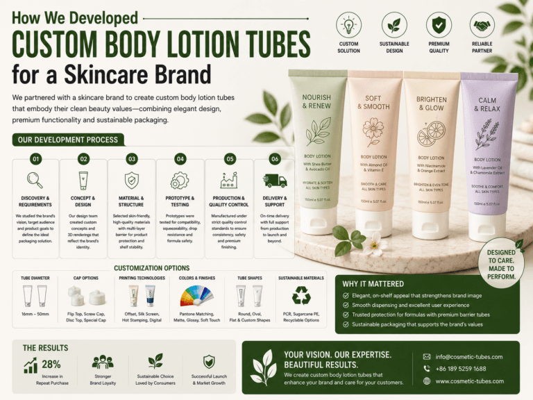 How We Developed Custom Body Lotion Tubes for a Skincare Brand