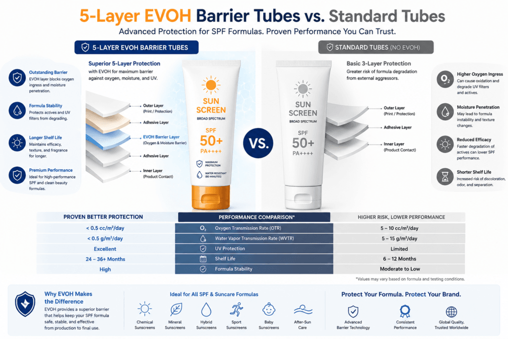 EVOH in SPF Sunscreen Tube