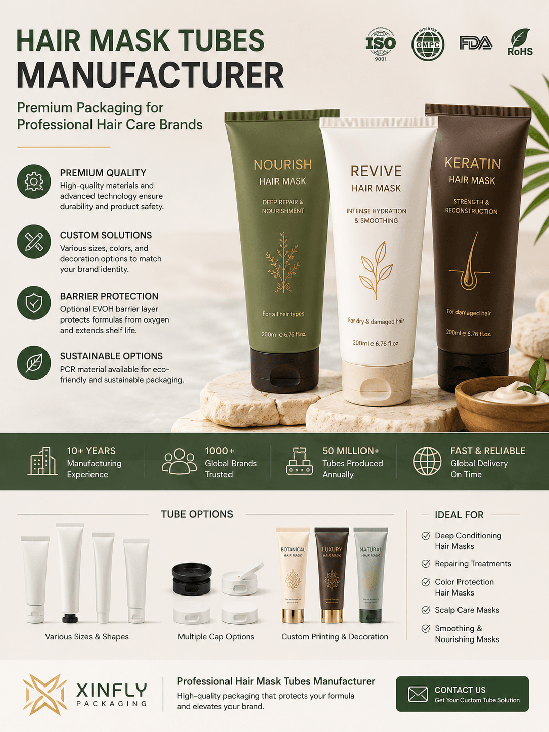 Hair Mask TubesΒ Manufacturer 1 Hair mask tubes manufacturer for deep conditioning salon care and high-viscosity hair treatment packaging