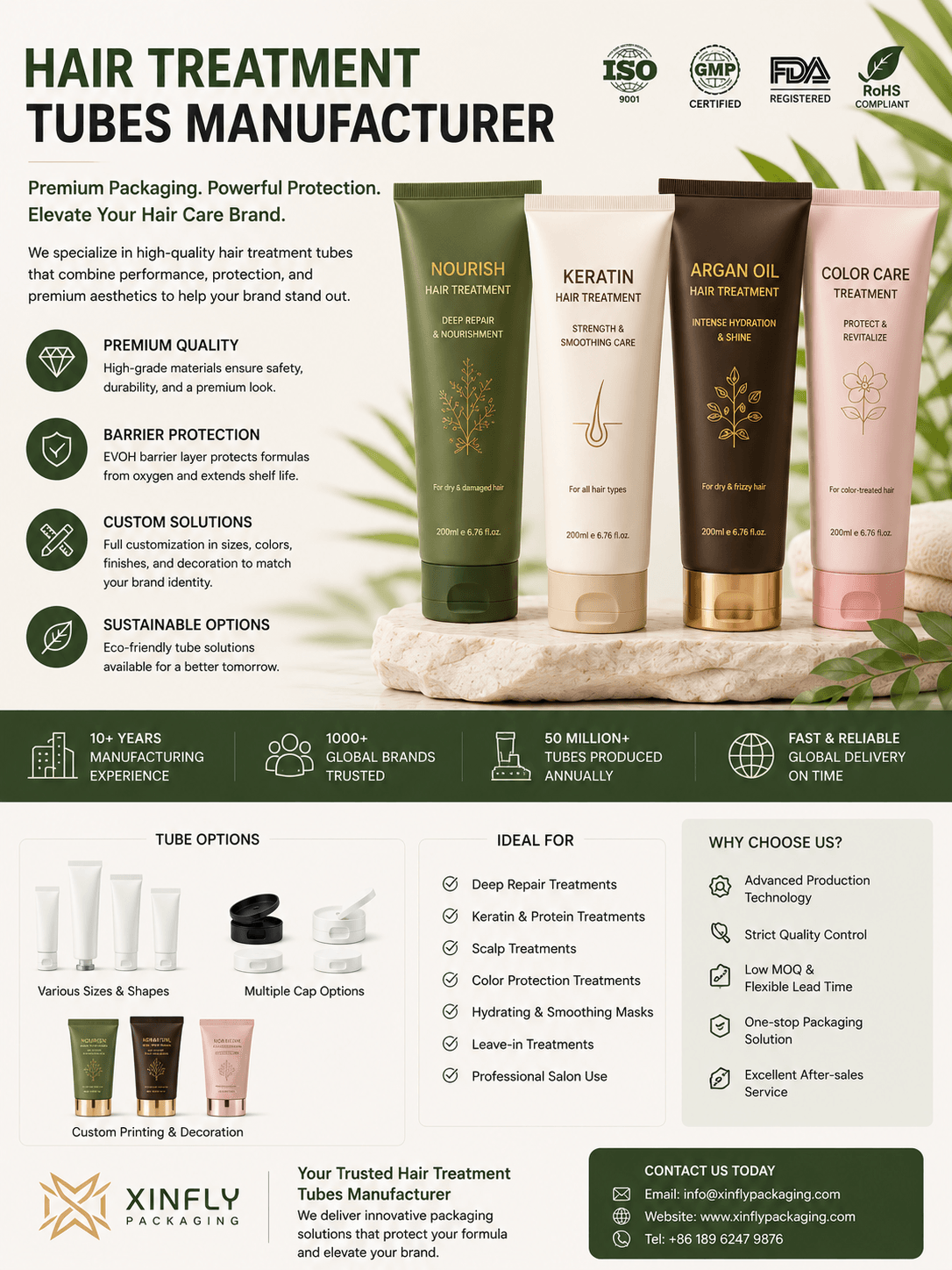 Hair Treatment Tubes Manufacturer 1 Hair treatment tubes manufacturer for scalp care repair serum and professional hair therapy packaging