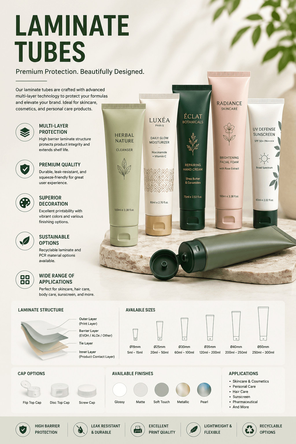 Custom Laminate Tubes by Xinfly Packaging