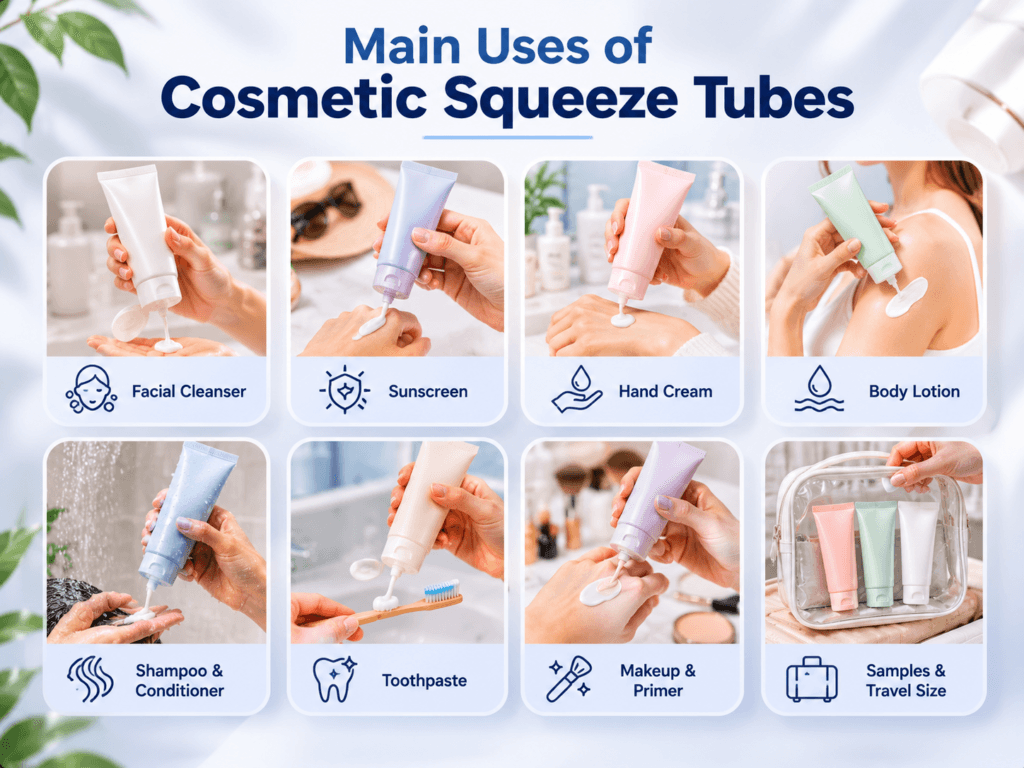 How to Customize Cosmetic Tubes: Complete Buyer Guide 2 Main Uses of Cosmetic Squeeze Tubes