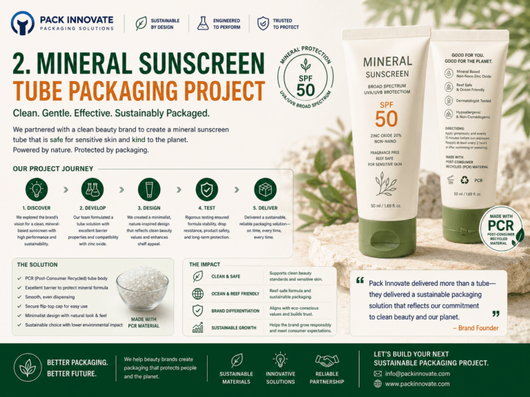 Mineral Sunscreen Tube Packaging Project