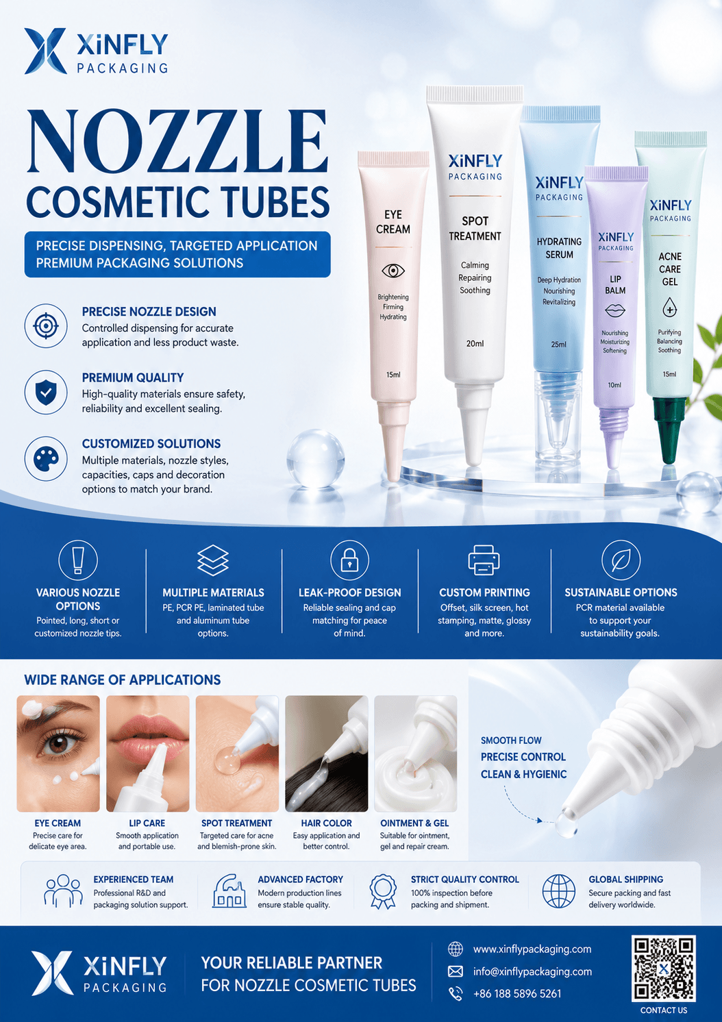 Nozzle Tubes Manufacturer 1 Custom nozzle tubes manufacturer for precision cosmetic skincare and treatment packaging