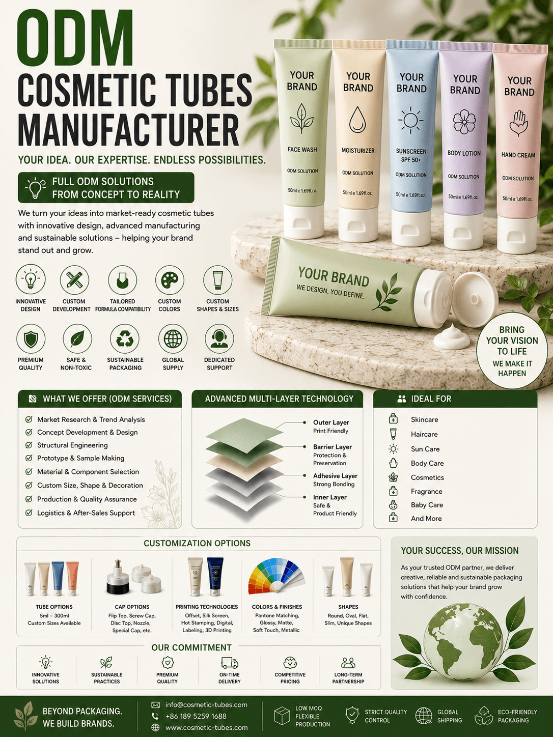 ODM Cosmetic Tubes Manufacturer 1 ODM cosmetic tubes manufacturer for skincare and beauty brands