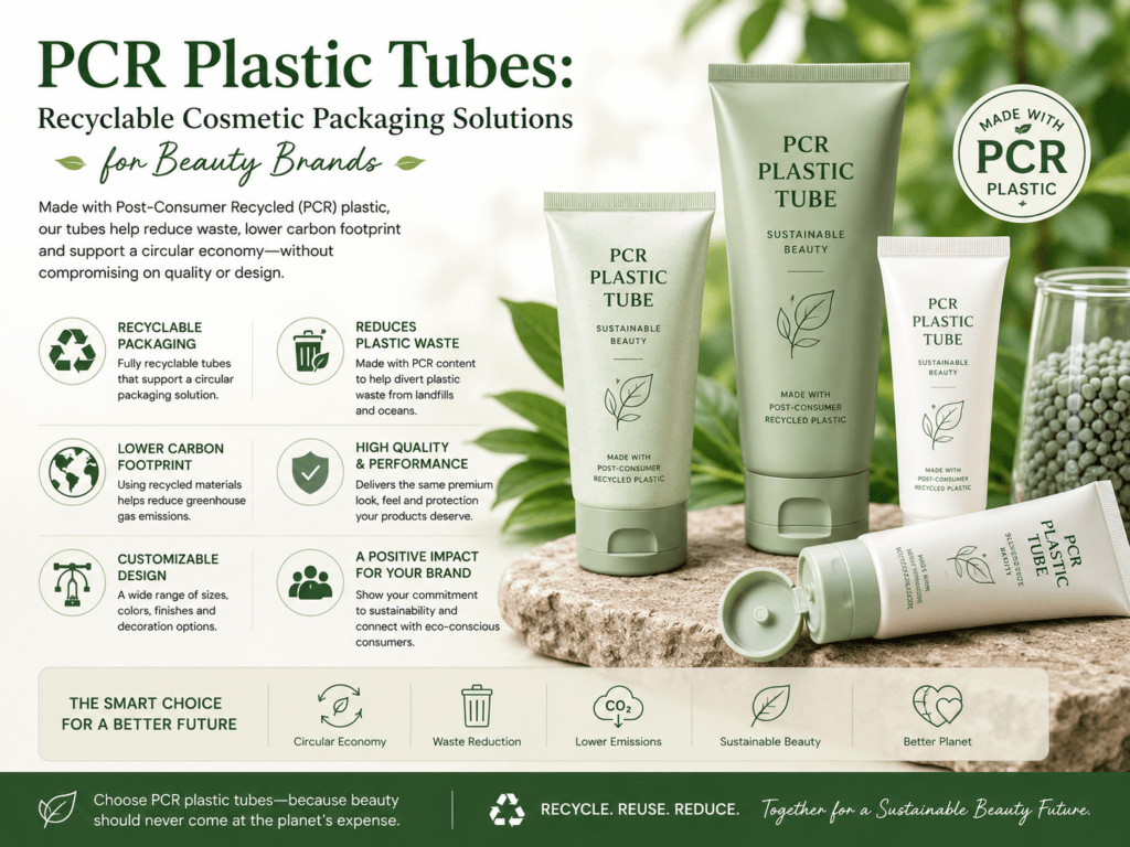 PCR Plastic Tubes: Recyclable Cosmetic Packaging Solutions for Beauty Brands 1 PCR Plastic Tubes: Recyclable Cosmetic Packaging Solutions for Beauty Brands