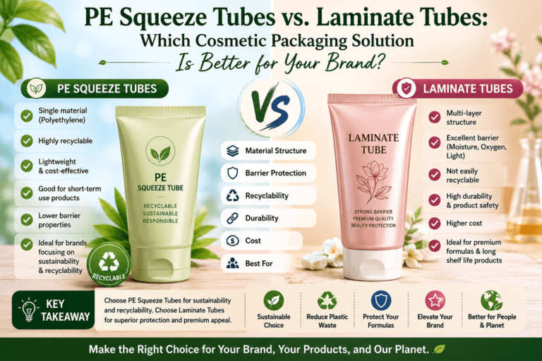 PE Squeeze Tubes vs. Laminate Tubes: Which Cosmetic Packaging Solution Is Better for Your Brand?