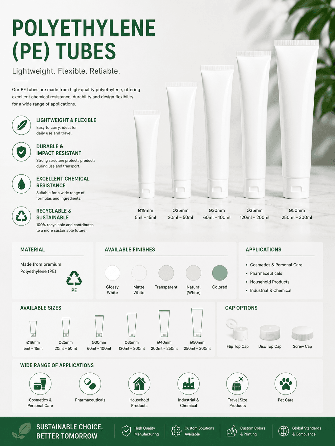 Custom PE Plastic Cosmetic Tubes by Xinfly Packaging
