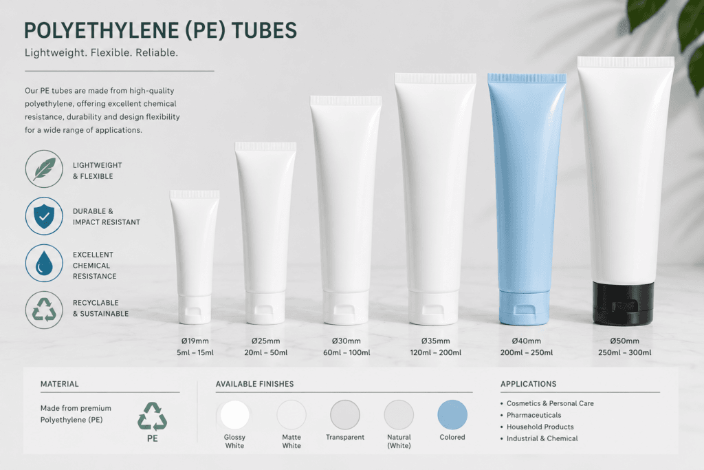 How to Decide Between PE Tubes and Laminated Tubes for Your Brand 2 Polyethylene PE Cosmetic Tubes | Xinfly Packaging