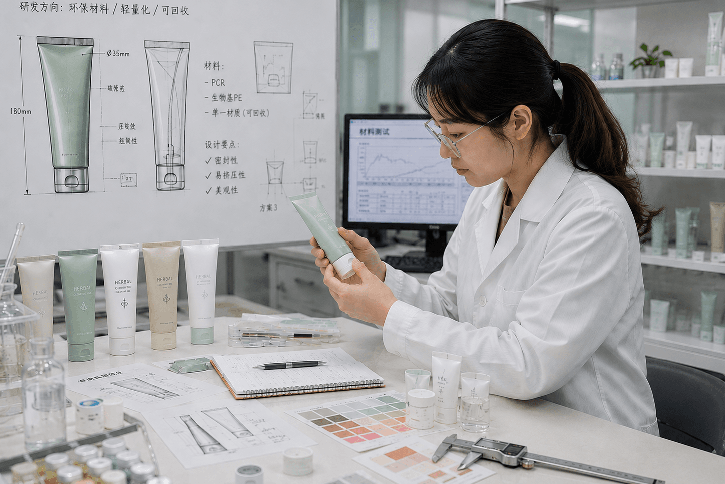 Cosmetic Tube Manufacturer 2 Cosmetic tube engineering and R&D team