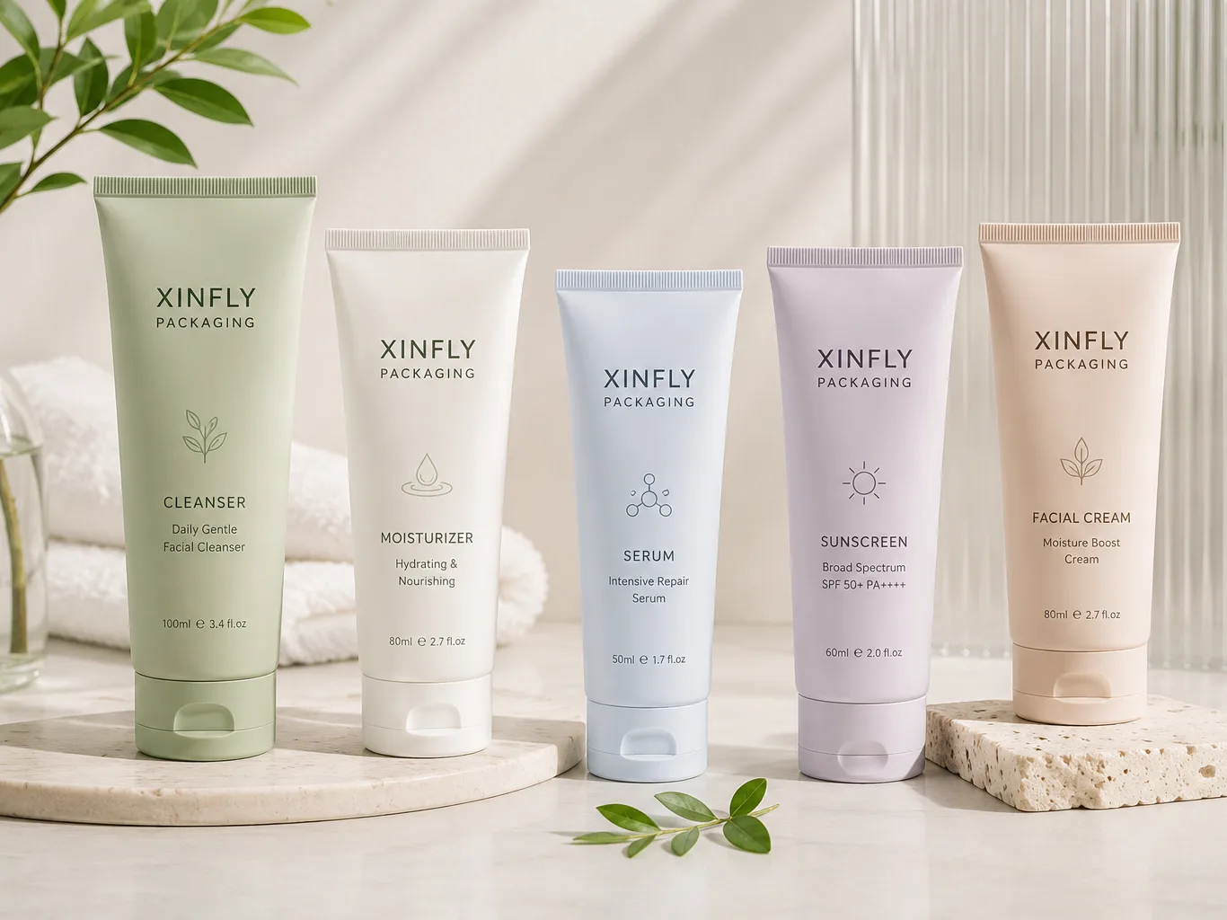 Custom skincare tubes manufacturer and cosmetic tube packaging supplier