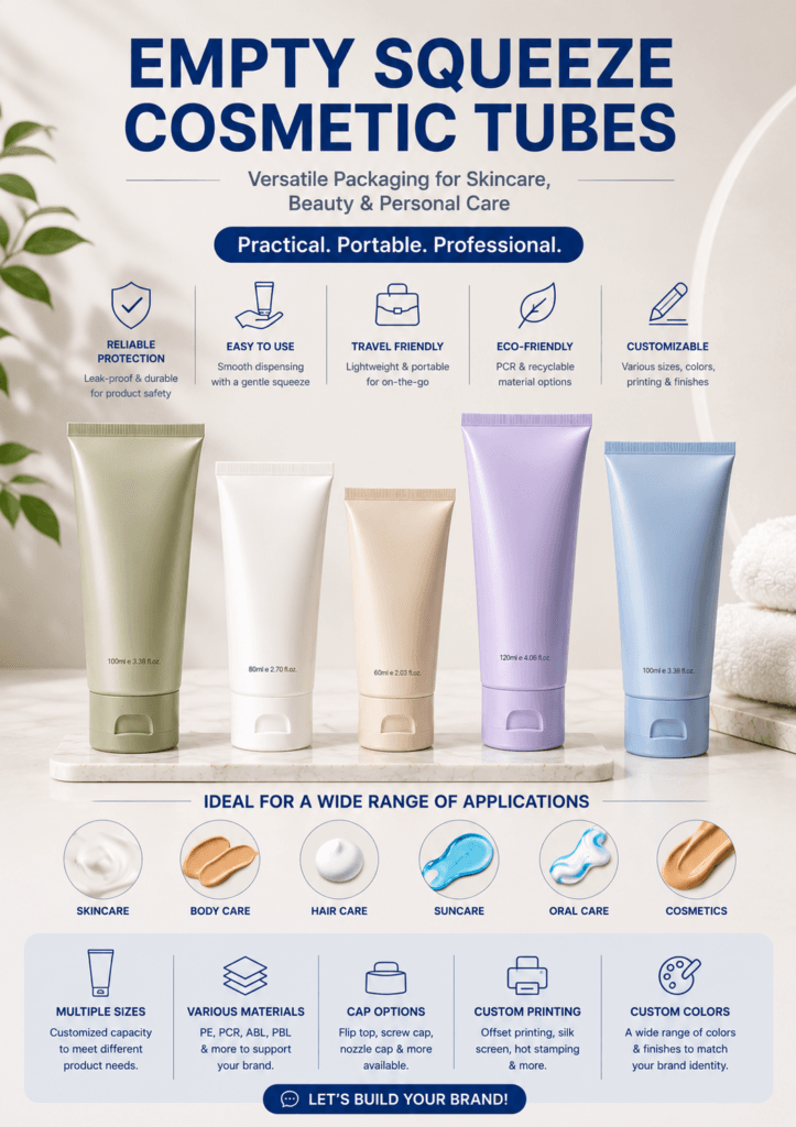 Empty Squeeze Cosmetic Tubes: Uses, Benefits & Trends 2 Squeeze Cosmetic Tubes