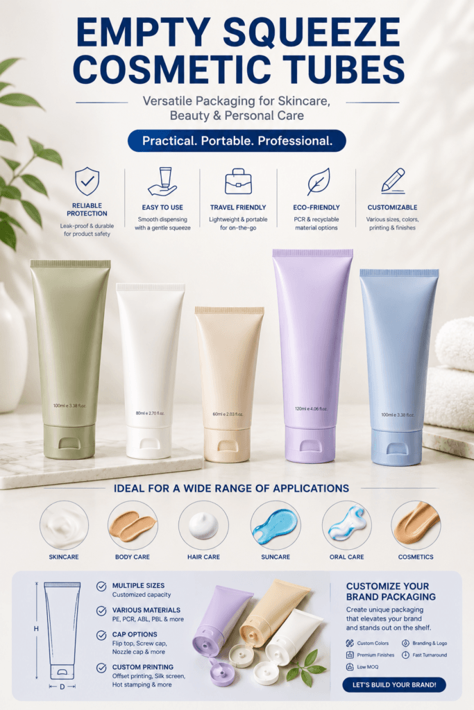 How to Customize Cosmetic Tubes: Complete Buyer Guide 3 Squeeze Cosmetic Tubes