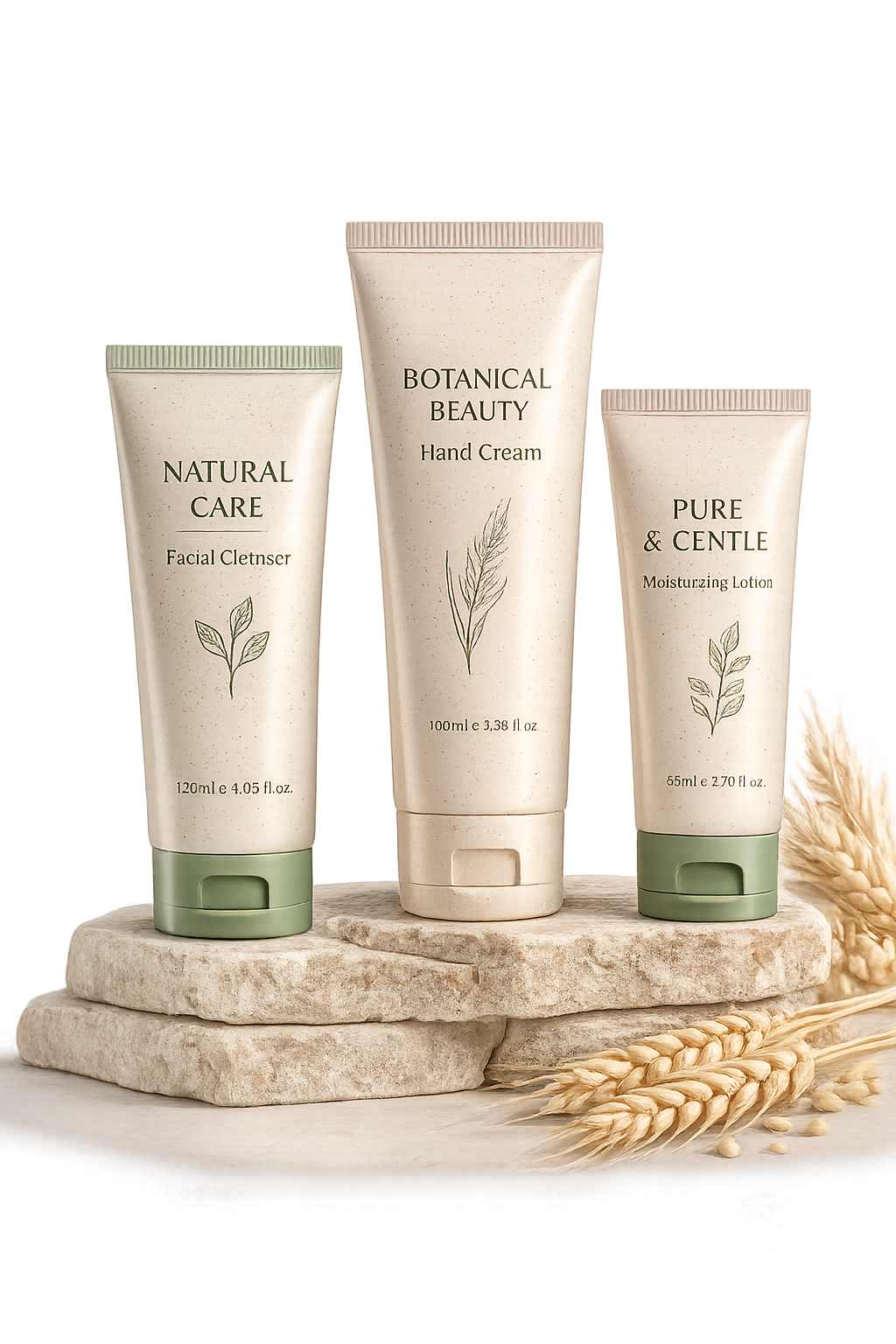 Wheat Straw Cosmetic Tubes
