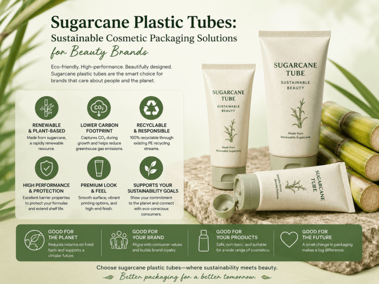 Sugarcane Plastic Tubes Sustainable Cosmetic Packaging Solutions for Beauty Brands