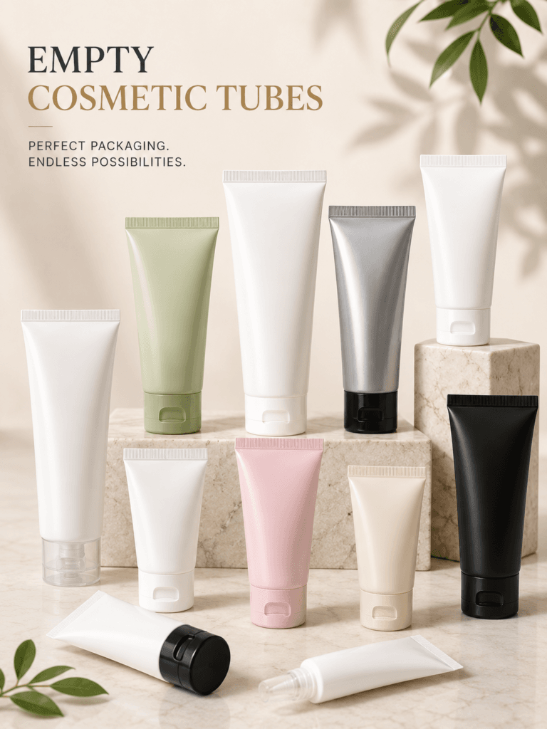empty cosmetic tubes