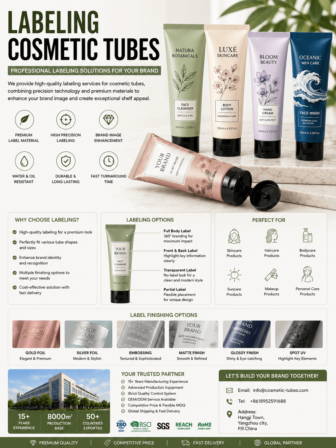 Labeling Tubes 1 Labeling cosmetic tubes manufacturer for skincare sunscreen makeup hair care oral care and personal care packaging