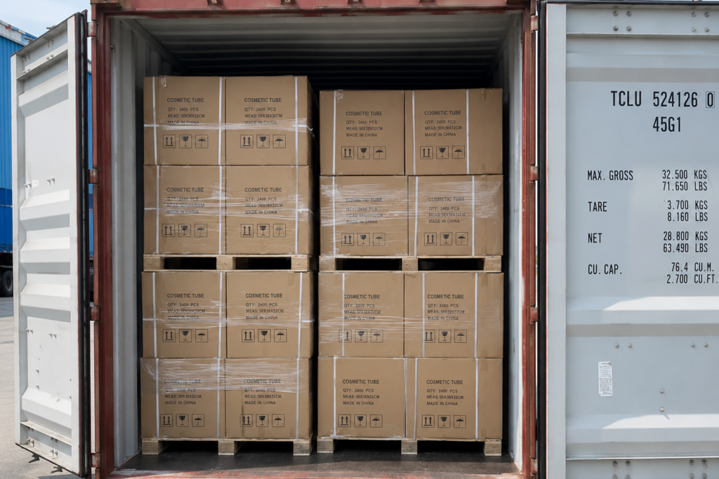 Home 13 shipment for cosmetic tubes