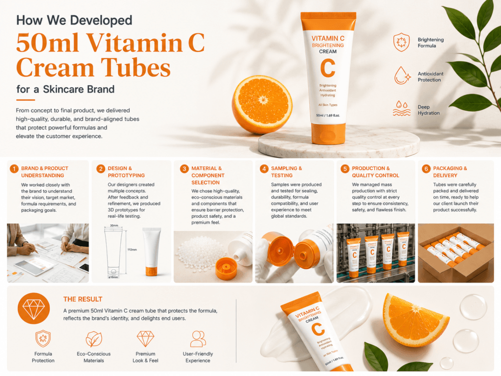 How We Developed 50ml Vitamin C Cream Tubes for a Skincare Brand 13 50ml Vitamin C Cream Tubes