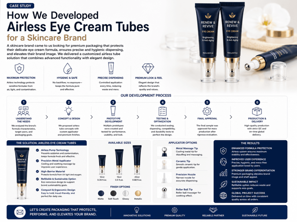 How We Developed Custom Eye Cream Tubes for a Premium Skincare Brand 11 Airless Eye Cream Tubes