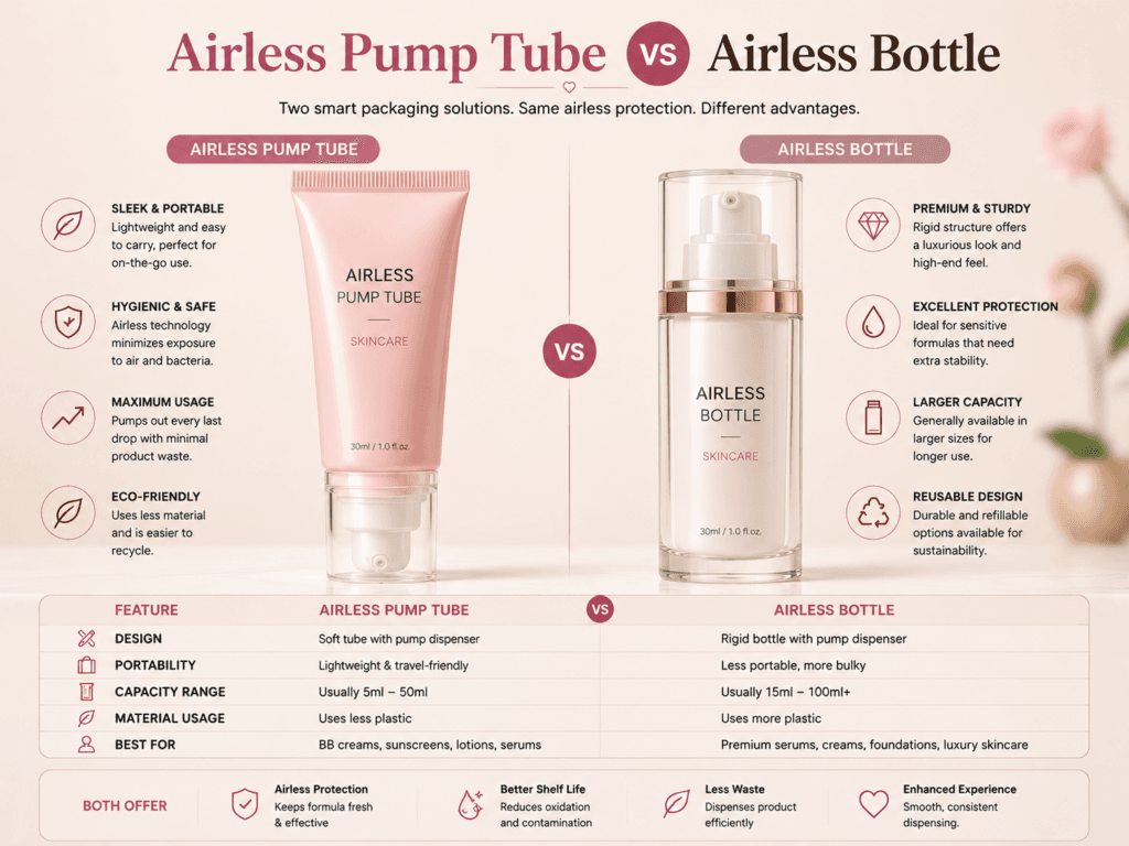 Airless Pump Tubes vs Airless Bottles