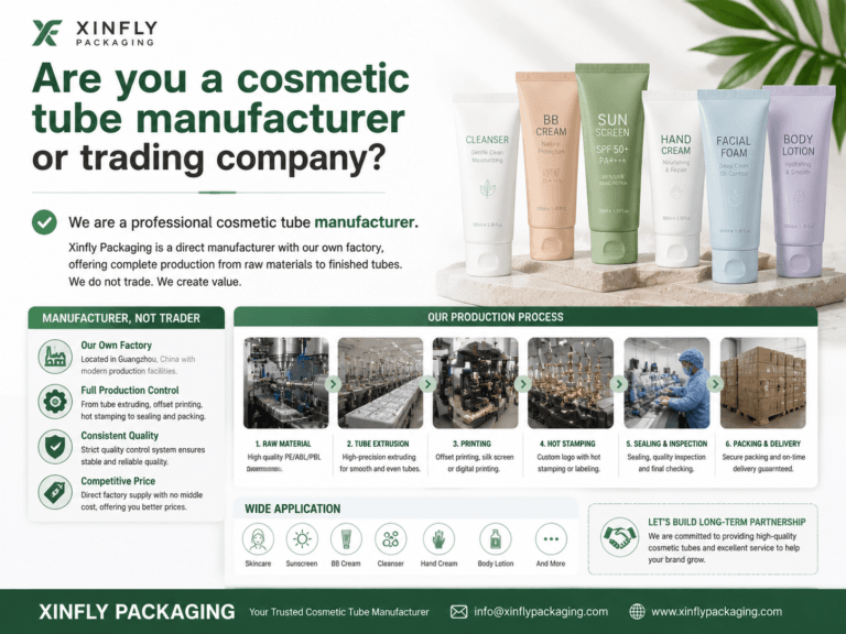 Are you a cosmetic tube manufacturer or trading company? 4 Are you a cosmetic tube manufacturer or trading company