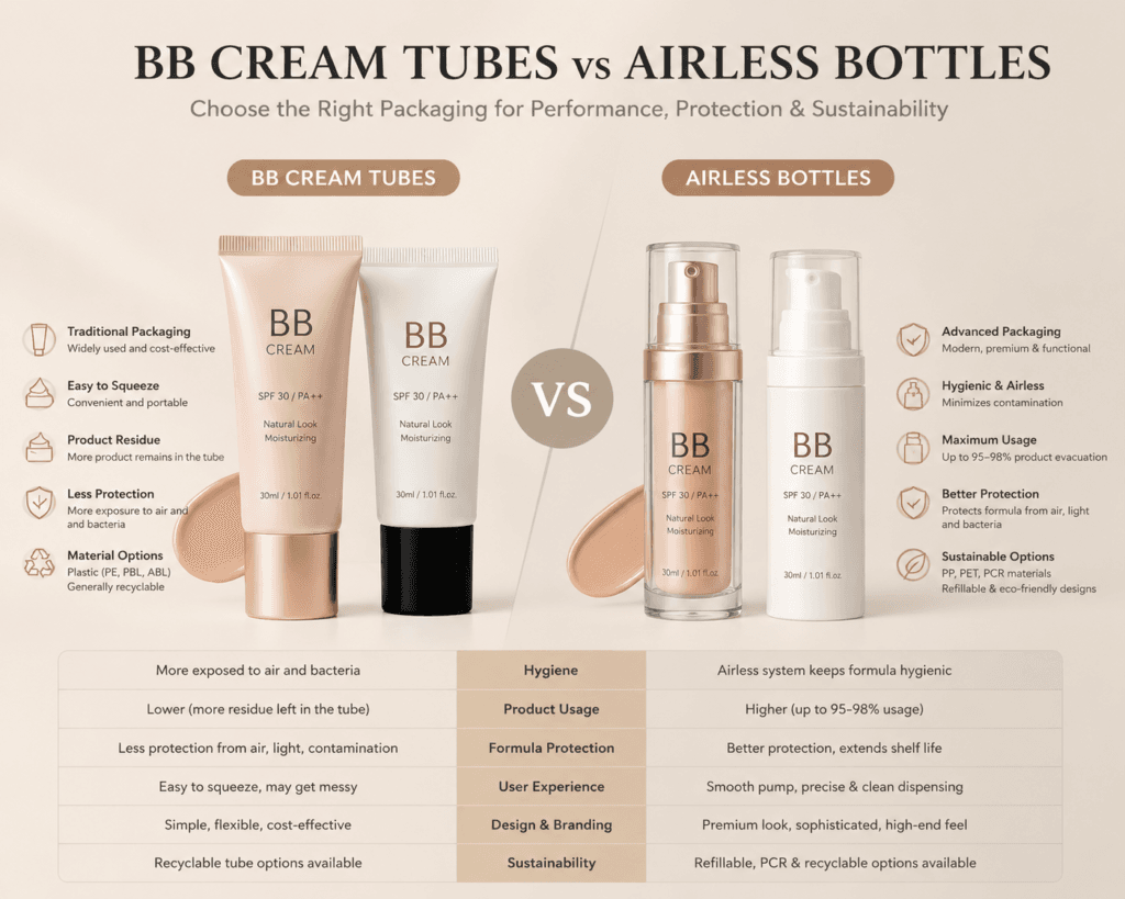 BB Cream Tubes vs Airless Bottles