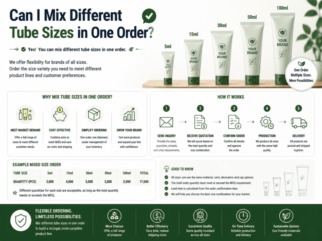 Can I Mix Different Tube Sizes in One Order?
