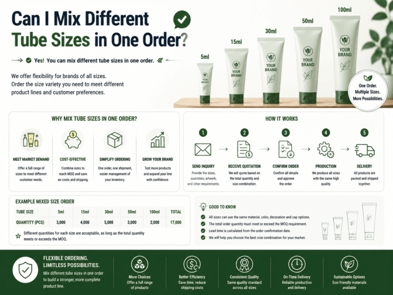 Can I Mix Different Tube Sizes in One Order?