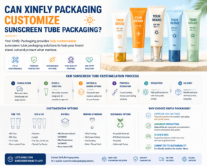 Can Xinfly Packaging customize sunscreen tube packaging