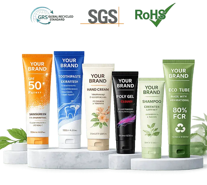 Custom cosmetic tubes manufacturer with PE, PCR, ABL, PBL and eco-friendly tubes by Xinfly Packaging
