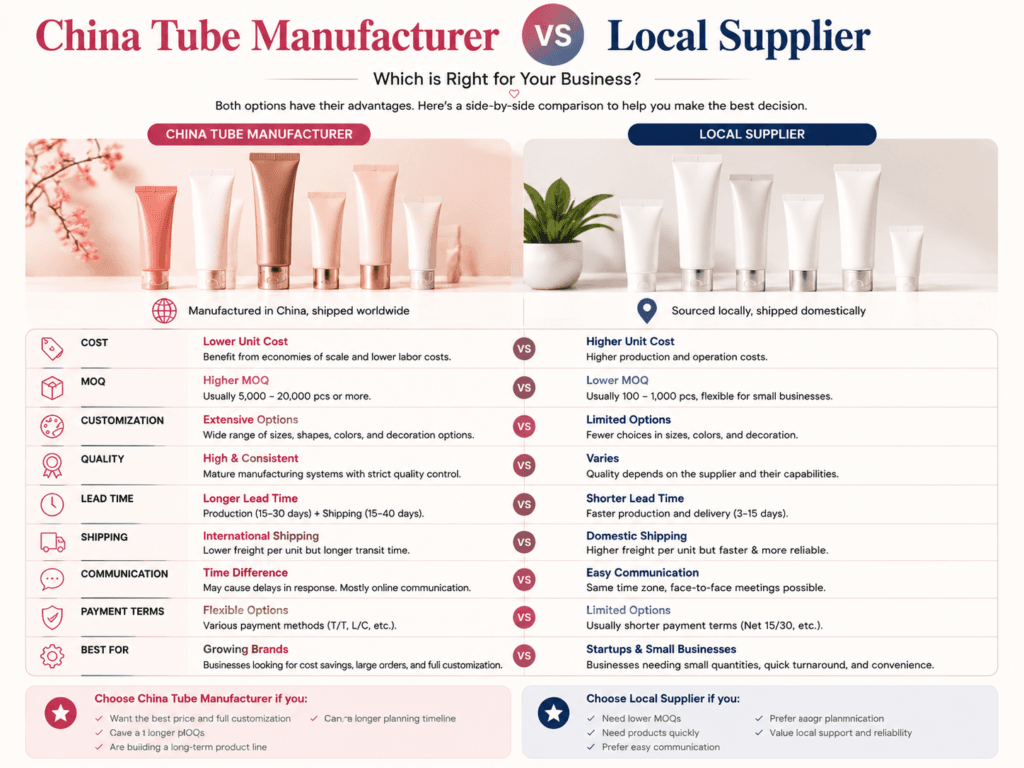 China Tubes Manufacturer vs Local Supplier