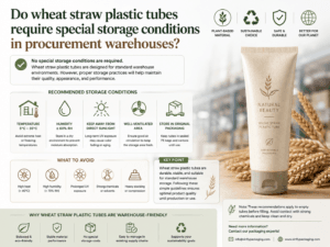 Do wheat straw plastic tubes require special storage conditions in procurement warehouses