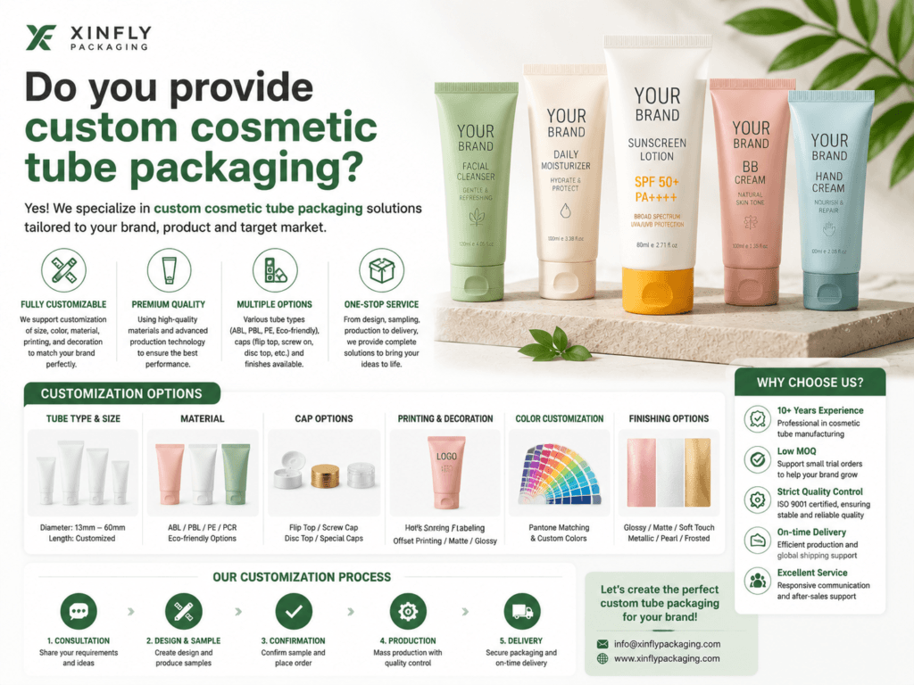 Do you provide custom cosmetic tube packaging