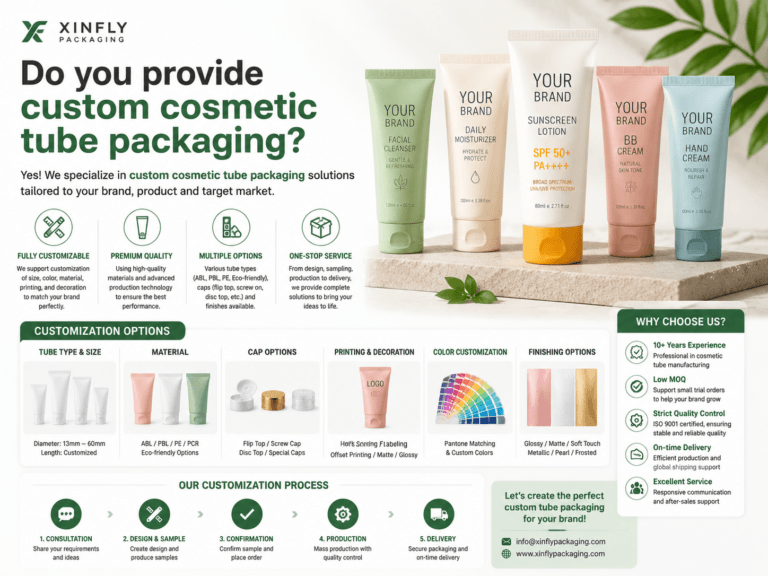 Do you provide custom cosmetic tube packaging? 5 Do you provide custom cosmetic tube packaging