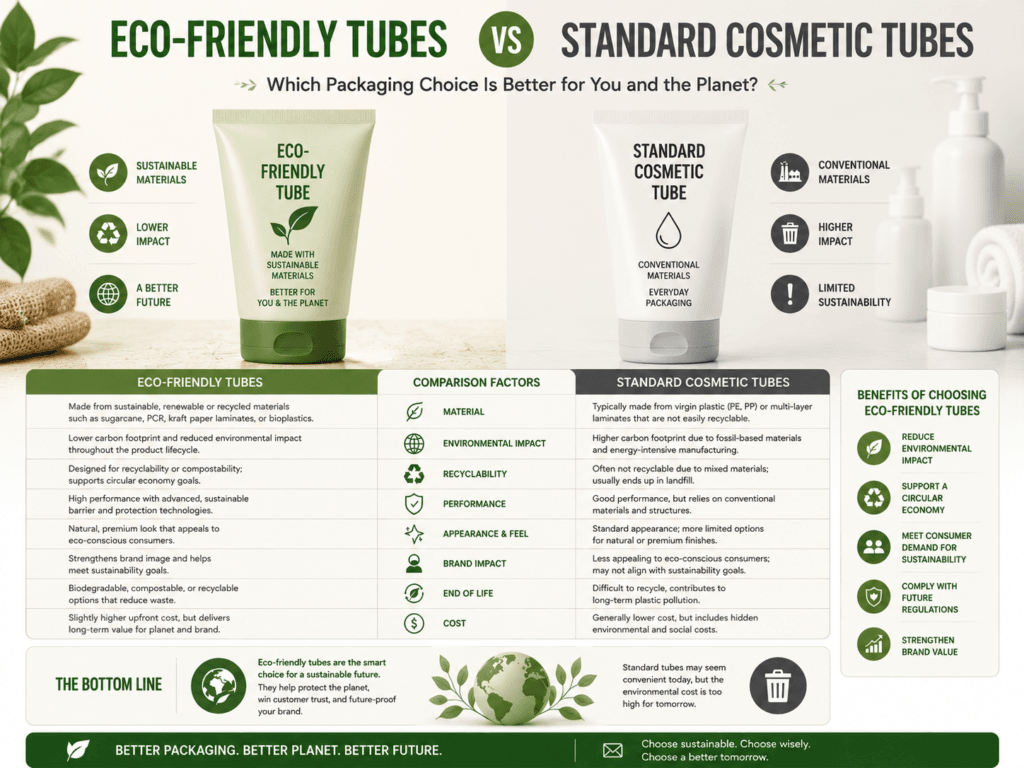 Eco-Friendly Tubes vs Standard Cosmetic Tubes:Which Packaging Solution Is Better? 3 Eco-Friendly Tubes vs Standard Tubes