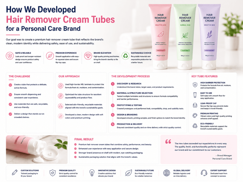 How We Developed Hair Remover Cream Tubes for a Personal Care Brand 5 How We Developed Hair Remover Cream Tubes