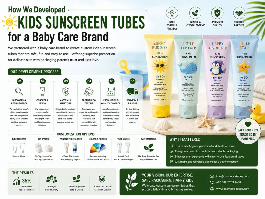 How We Developed Kids Sunscreen Tubes for a Baby Care Brand 5 How We Developed Kids Sunscreen Tubes for a Baby Care Brand