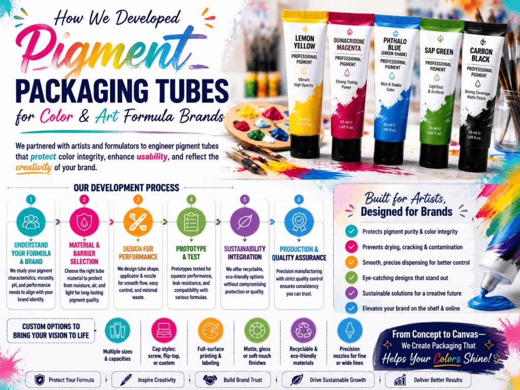 How We Developed Pigment Packaging Tubes for Color & Art Formula Brands 2 How We Developed Pigment Packaging Tubes