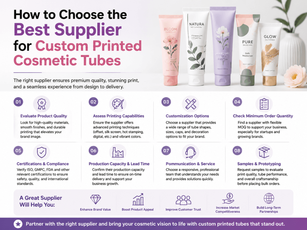 How to Choose the Best Supplier for Custom Printed Cosmetic Tubes 1 How to Choose the Best Supplier for Custom Printed Cosmetic Tubes