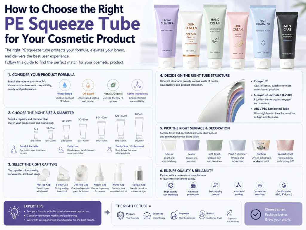 How to Choose the Right PE Squeeze Tube for Your Cosmetic Product