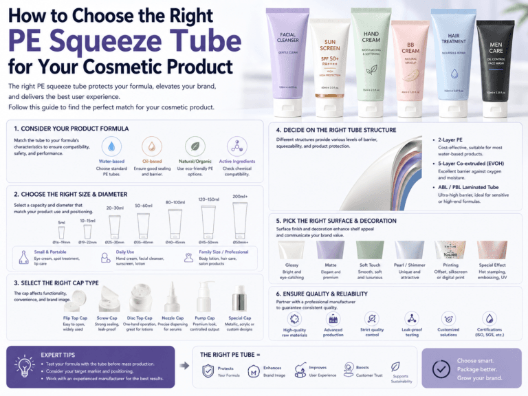 How to Choose the Right PE Squeeze Tube for Your Cosmetic Product