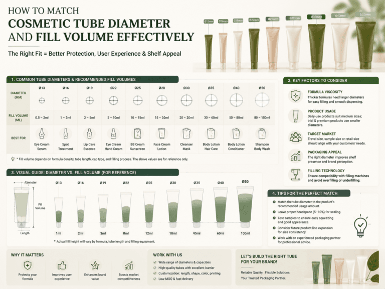 How to Match Cosmetic Tube Diameter and Fill Volume Effectively