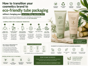 How to transition your cosmetics brand to eco-friendly tube packaging without changing your current filling machine line?
