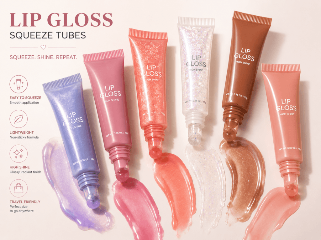 Lip Gloss Squeeze Tubes