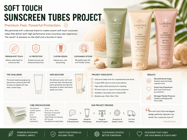 Soft Touch Sunscreen Tubes Project
